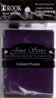 Card Protector Joust Sleeves (30 Valiant Purple) by Rook Steel Storage